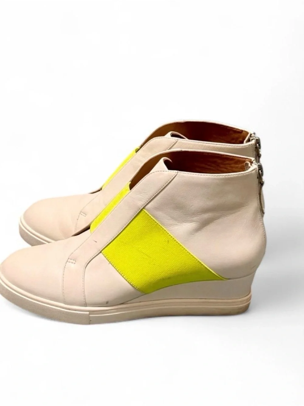 $220 - Lina Paolo Hidden Wedge High-Top Sneakers – Women’s Size 7M